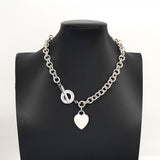 【6jgb0011-k】ティファニー ネックレス ハートタグ/トグル シルバー925【中古】レディース