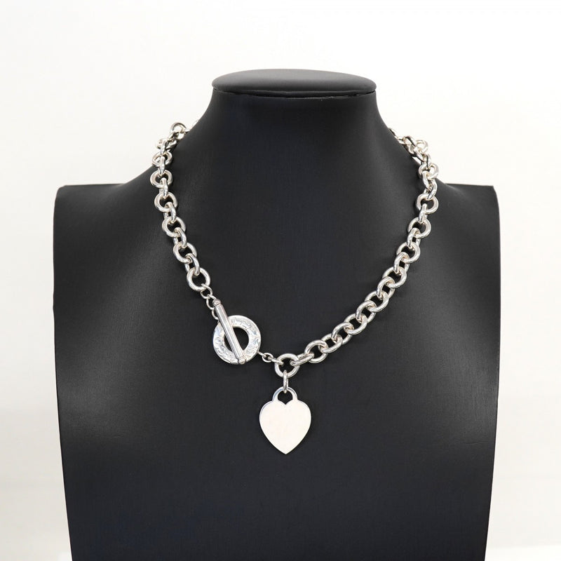 【6jgb0011-k】ティファニー ネックレス ハートタグ/トグル シルバー925【中古】レディース