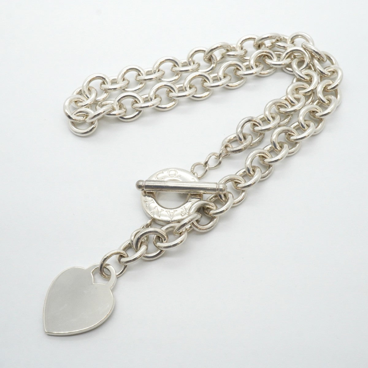【6jgb0011-k】ティファニー ネックレス ハートタグ/トグル シルバー925【中古】レディース