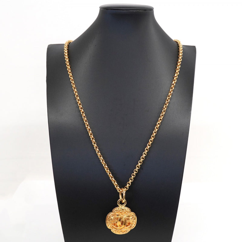 【6jgb0012-k】シャネル ネックレス ヴィンテージ ココマーク シャネルロゴ GPメッキ ゴールド【中古】レディース