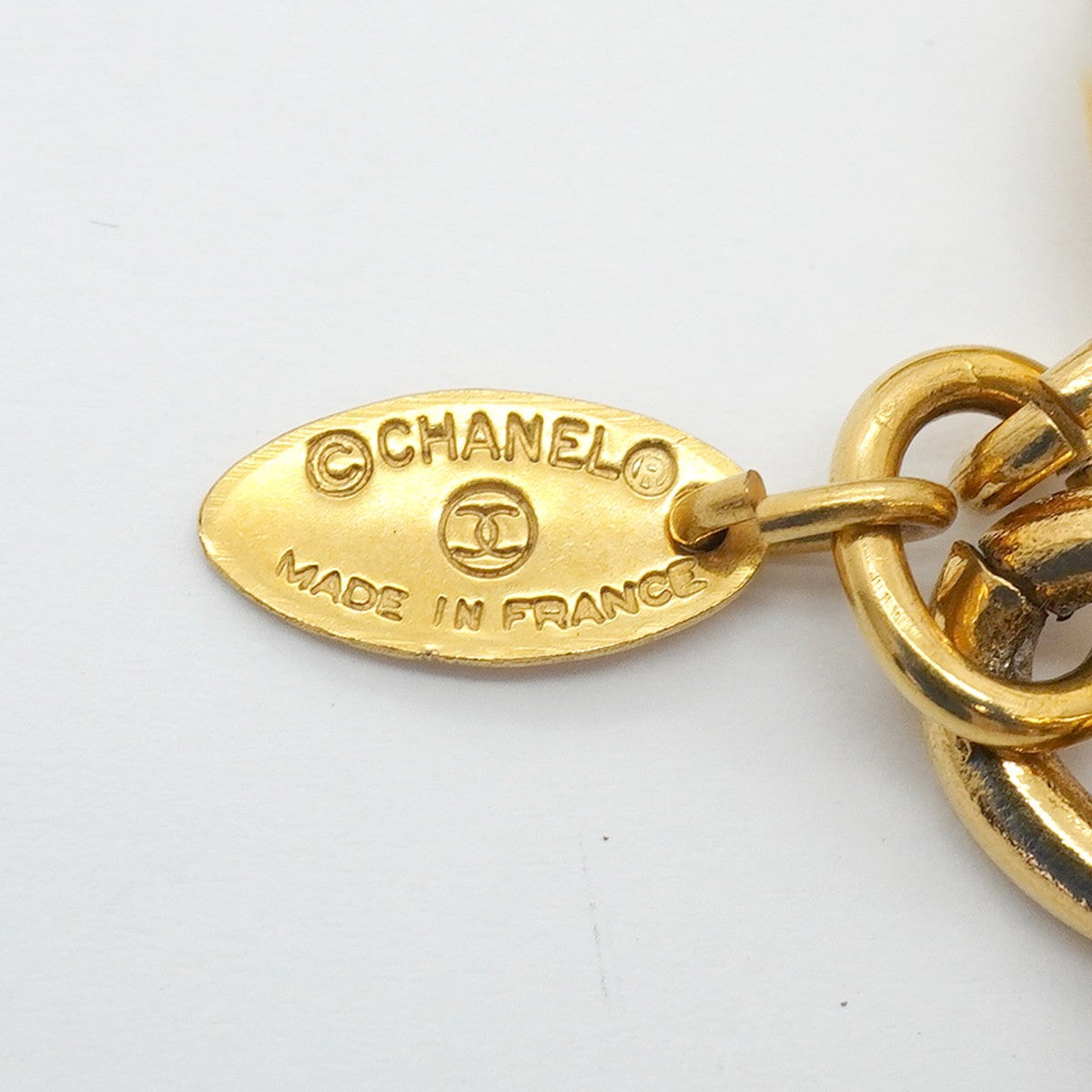 【6jgb0014-k】シャネル ネックレス ヴィンテージ ココマーク 丸型 サークル GPメッキ ゴールド【中古】レディース