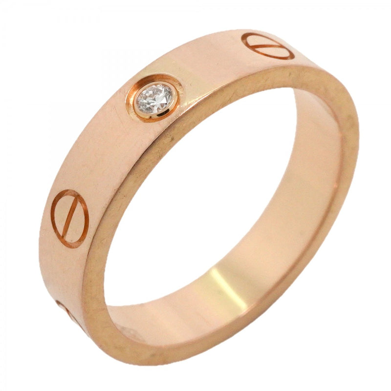 【6jgb0015】カルティエ リング ミニラブ 1PD K18PG ピンクゴールド ダイヤモンド ＃50【中古】レディース