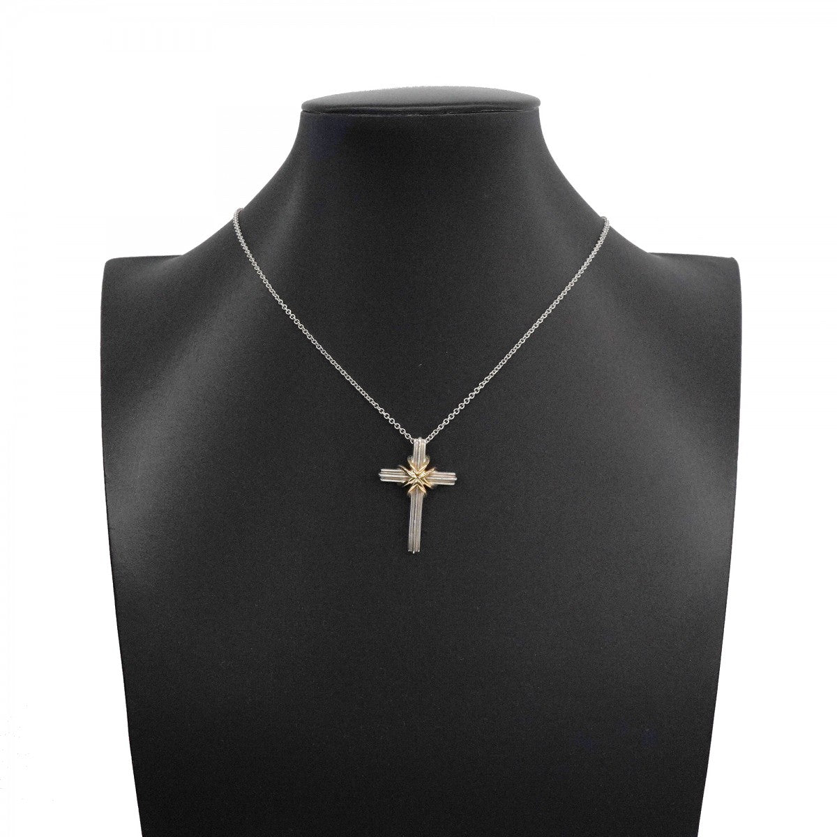【6jgb0017】ティファニー ネックレス シグネチャークロス K18YG イエローゴールド シルバー925【中古】メンズ レディース ユニセックス