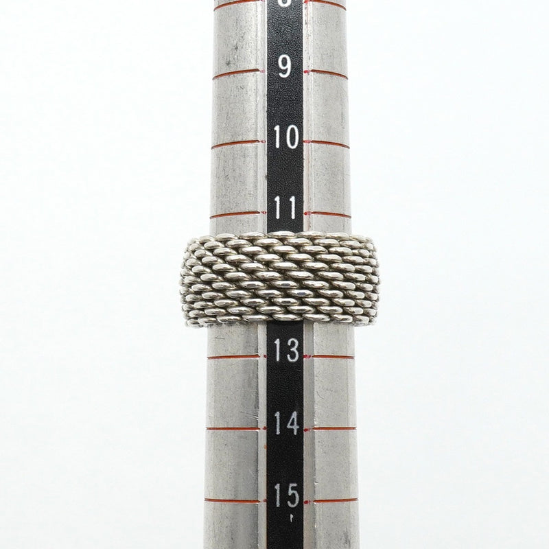 【6jgb0029】ティファニー リング サマセット/メッシュ シルバー925 12.5号【中古】レディース