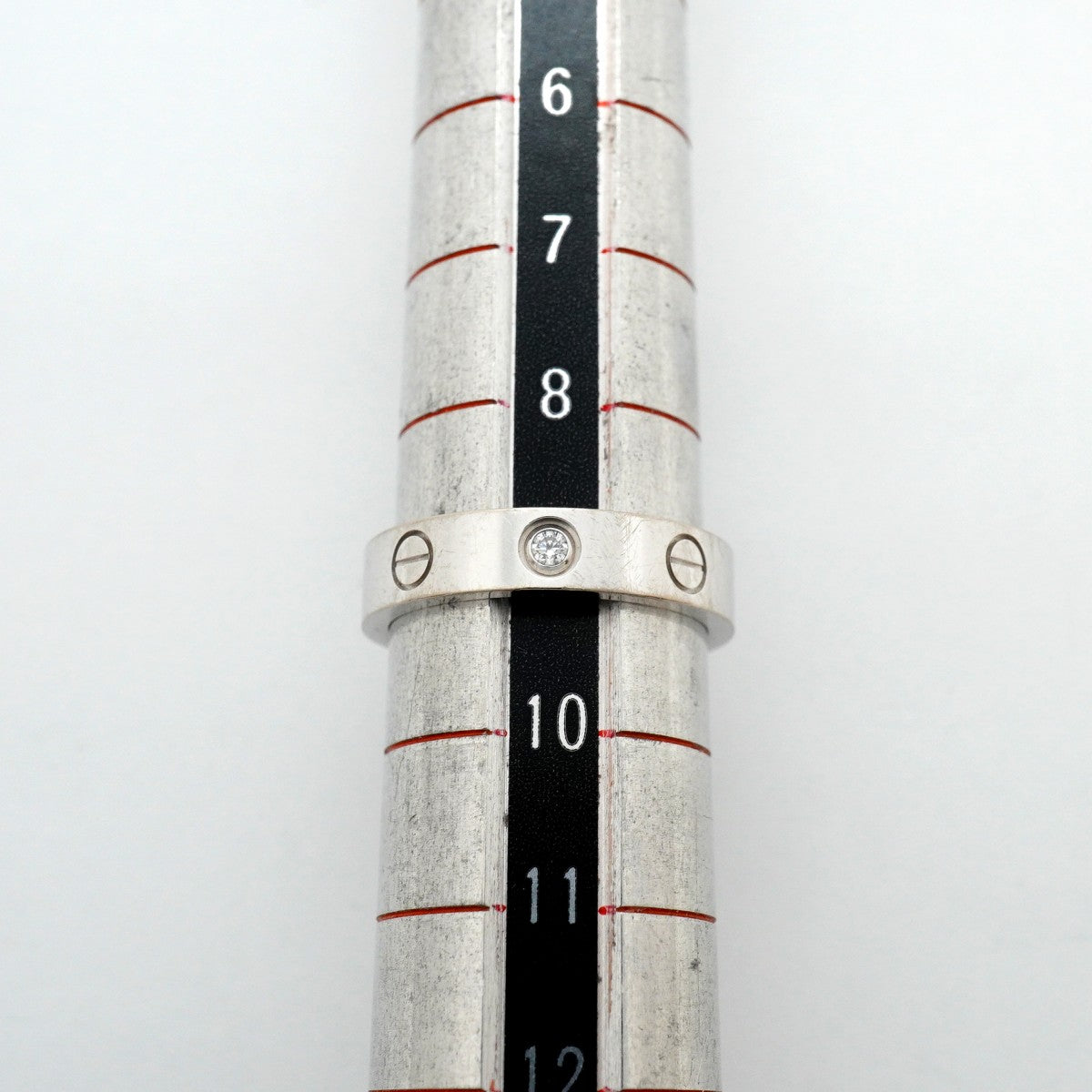 【6jgb0052】カルティエ リング ミニラブ 1PD K18WG ホワイトゴールド ダイヤモンド ＃49【中古】レディース