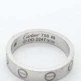 【6jgb0052】カルティエ リング ミニラブ 1PD K18WG ホワイトゴールド ダイヤモンド ＃49【中古】レディース