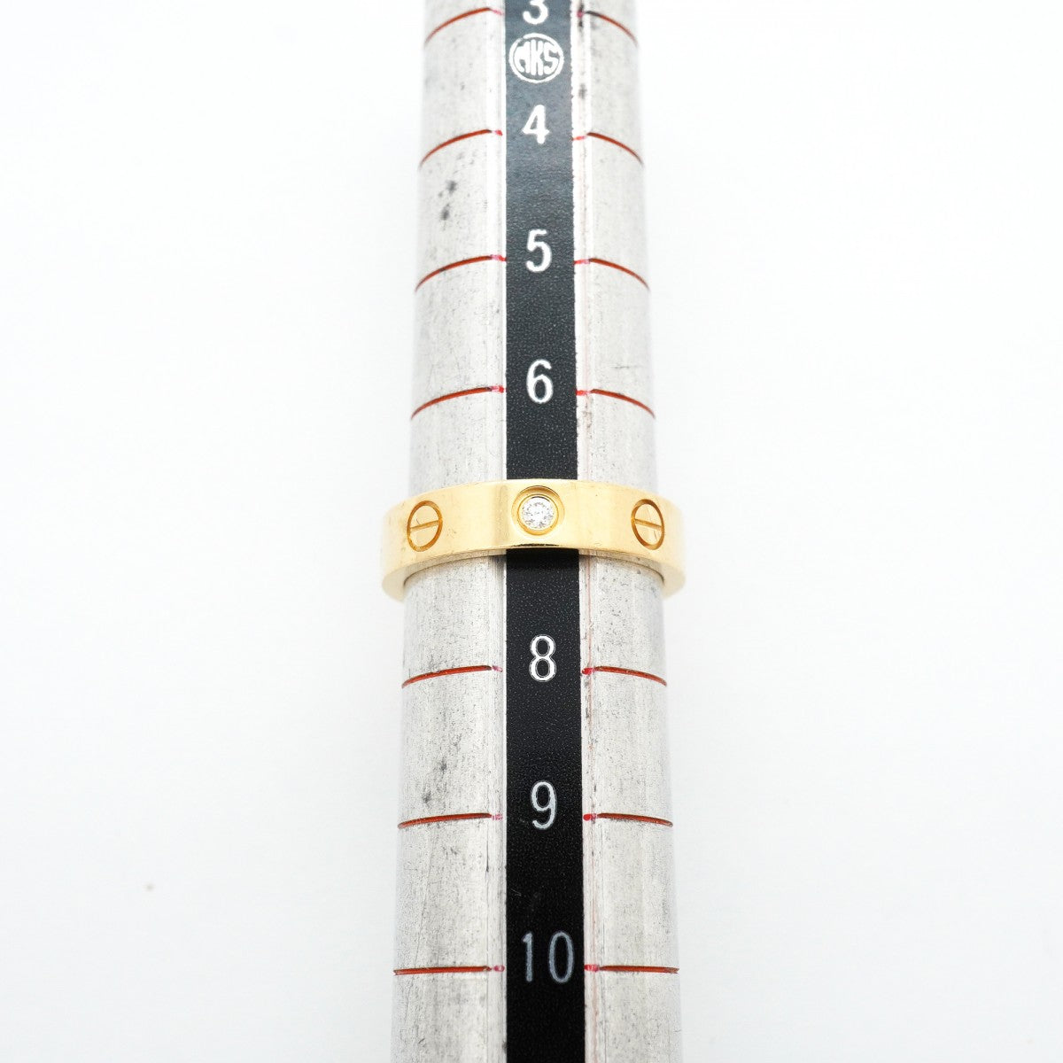 【6jgb0053】カルティエ リング ミニラブ 1PD K18YG イエローゴールド ダイヤモンド ＃47【中古】レディース