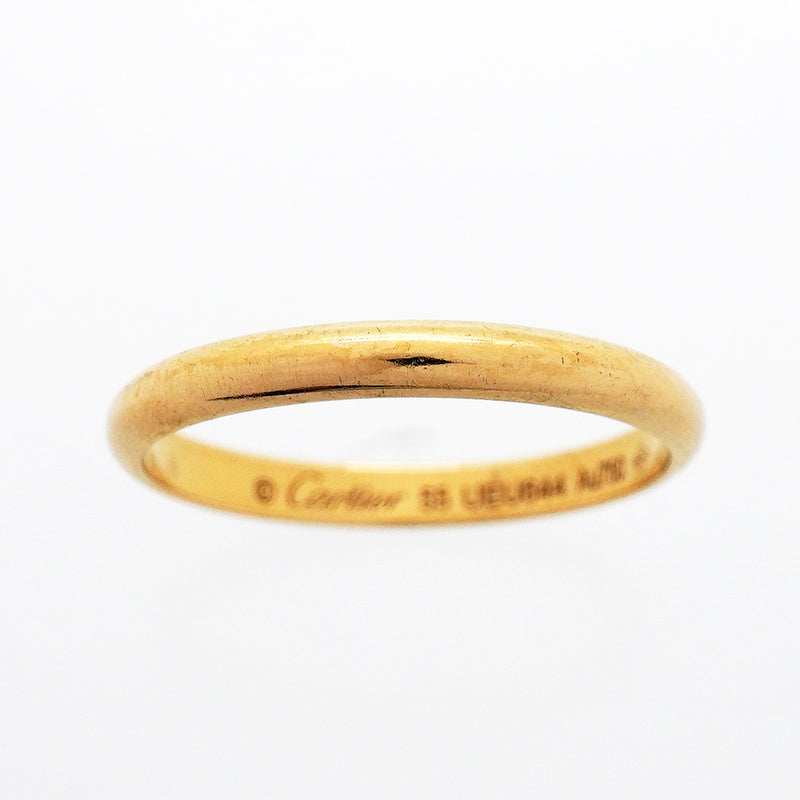 【6jgb0055】カルティエ リング クラシック K18YG イエローゴールド ＃55【中古】メンズ レディース ユニセックス