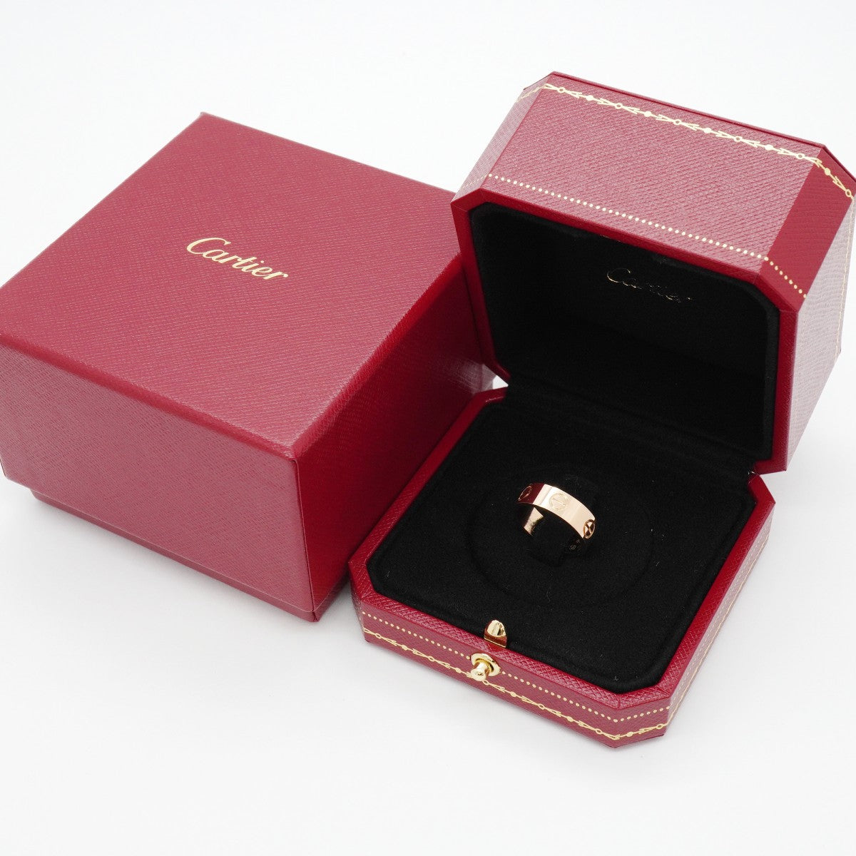 【6jgb0056】カルティエ リング ラブ K18PG ピンクゴールド ＃48【中古】レディース