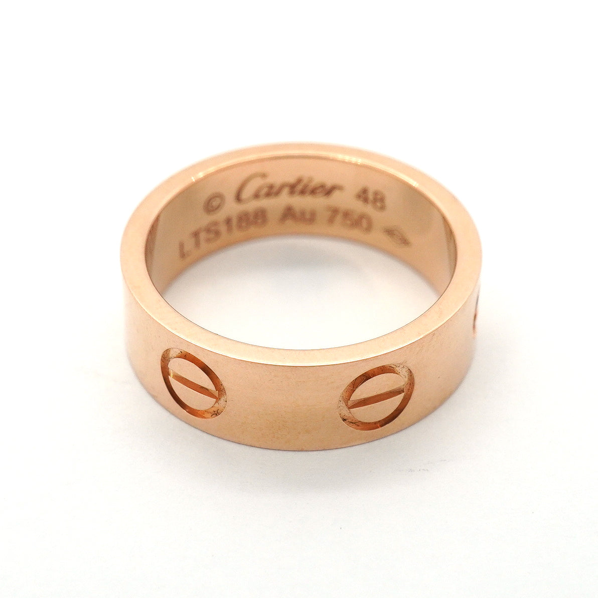 【6jgb0056】カルティエ リング ラブ K18PG ピンクゴールド ＃48【中古】レディース