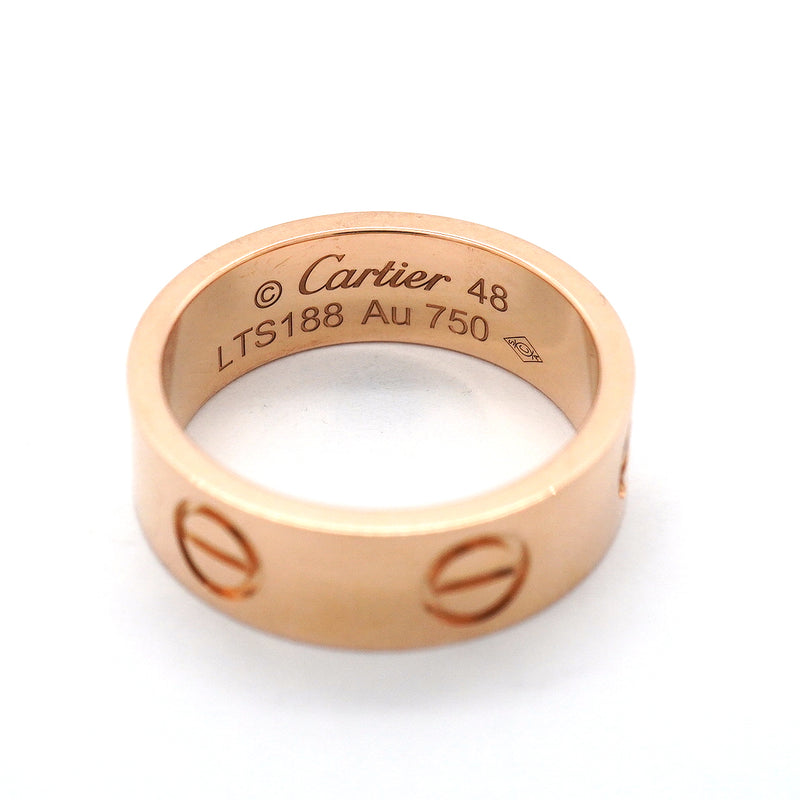 【6jgb0056】カルティエ リング ラブ K18PG ピンクゴールド ＃48【中古】レディース