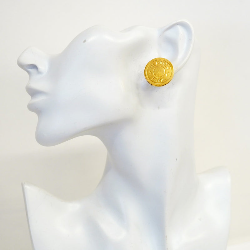 【6jgb0061】エルメス イヤリング セリエ GPメッキ ゴールド【中古】レディース