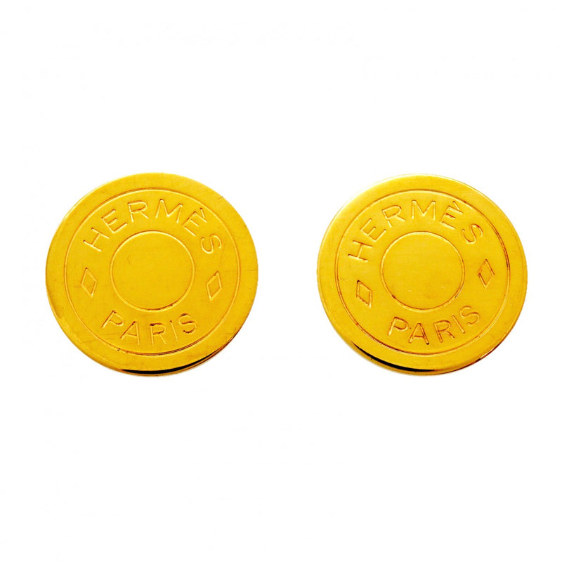 【6jgb0061】エルメス イヤリング セリエ GPメッキ ゴールド【中古】レディース
