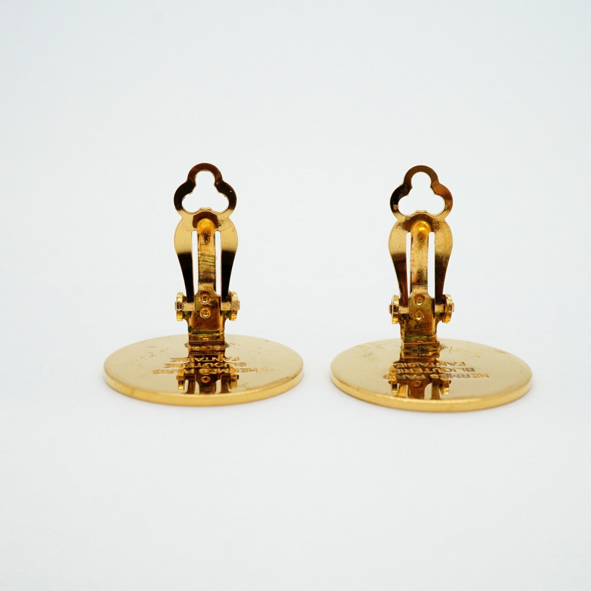 【6jgb0061】エルメス イヤリング セリエ GPメッキ ゴールド【中古】レディース