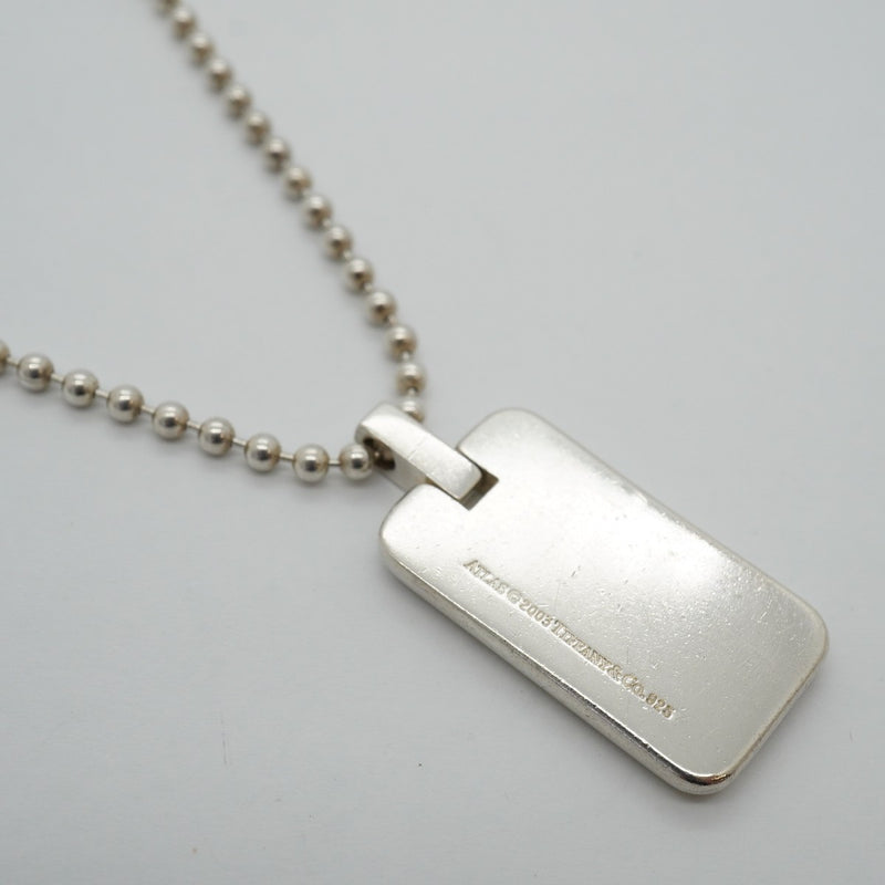 【6jgb0077】ティファニー ネックレス アトラス プレート/ボールチェーン シルバー925【中古】レディース