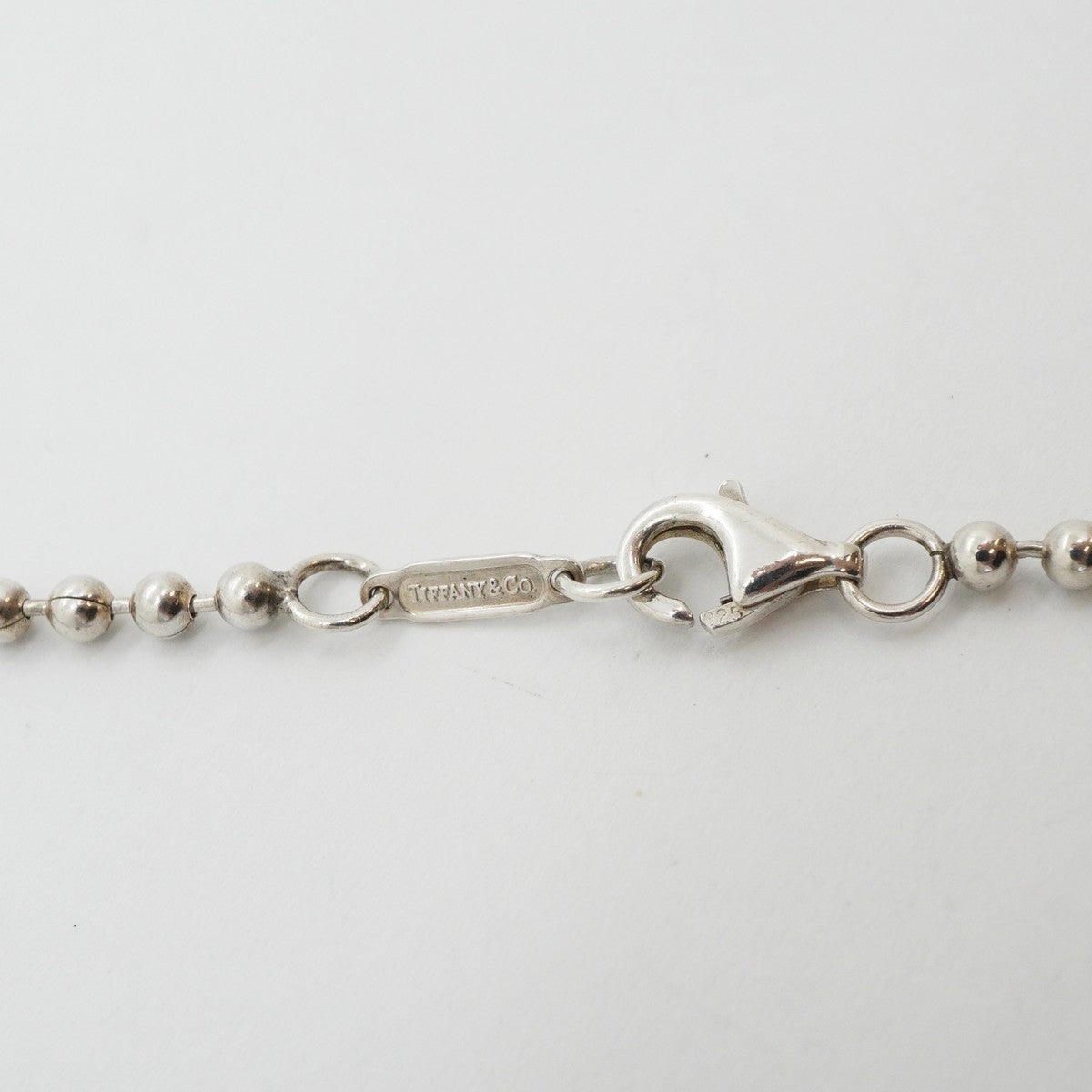 【6jgb0077】ティファニー ネックレス アトラス プレート/ボールチェーン シルバー925【中古】レディース