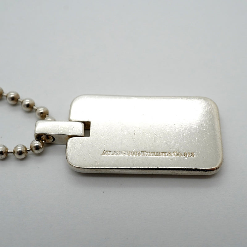 【6jgb0077】ティファニー ネックレス アトラス プレート/ボールチェーン シルバー925【中古】レディース