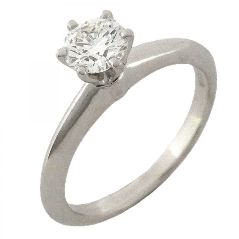 【6jgb0084】ティファニー リング ソリティア 1PD Pt950 プラチナ ダイヤモンド 0.37ct 5.5号【中古】レディース