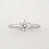 【6jgb0084】ティファニー リング ソリティア 1PD Pt950 プラチナ ダイヤモンド 0.37ct 5.5号【中古】レディース