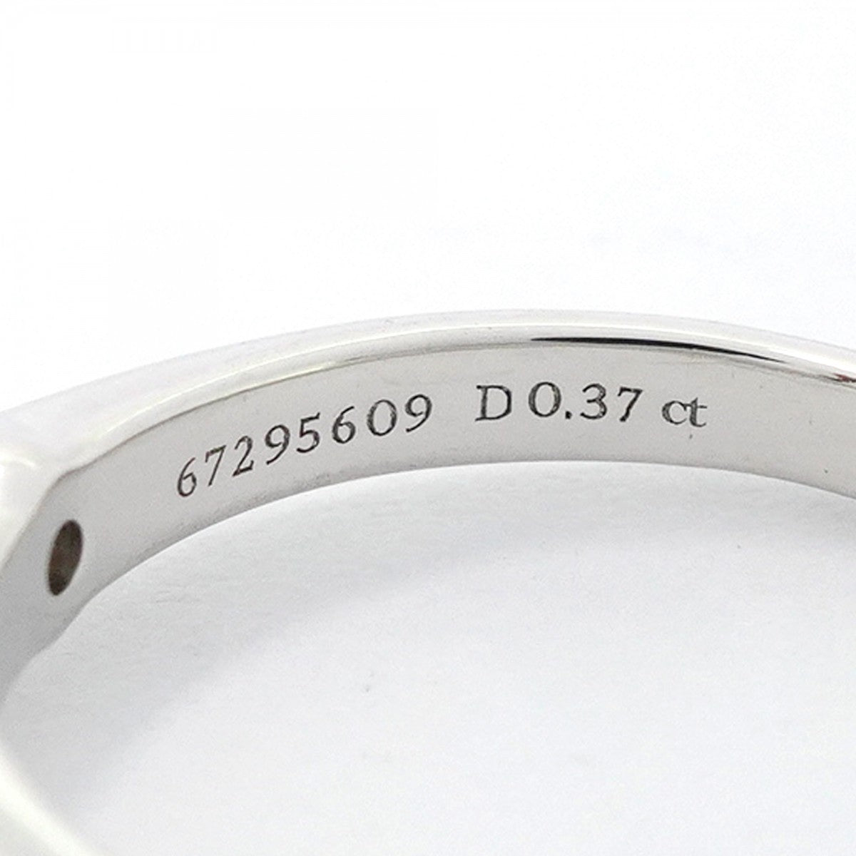 【6jgb0084】ティファニー リング ソリティア 1PD Pt950 プラチナ ダイヤモンド 0.37ct 5.5号【中古】レディース
