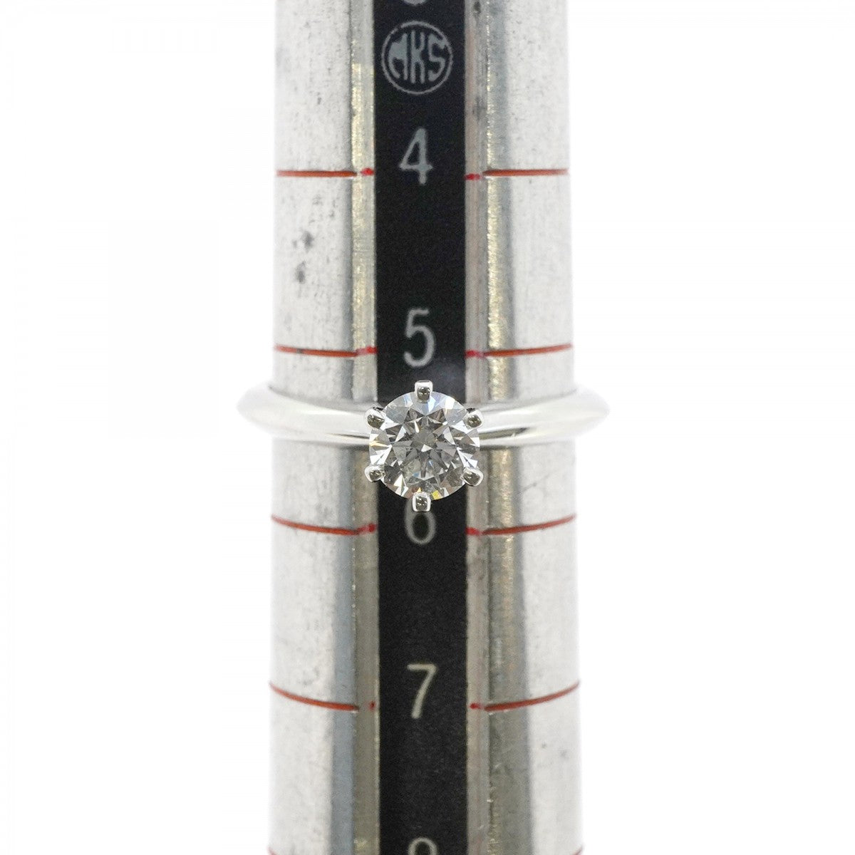 【6jgb0084】ティファニー リング ソリティア 1PD Pt950 プラチナ ダイヤモンド 0.37ct 5.5号【中古】レディース