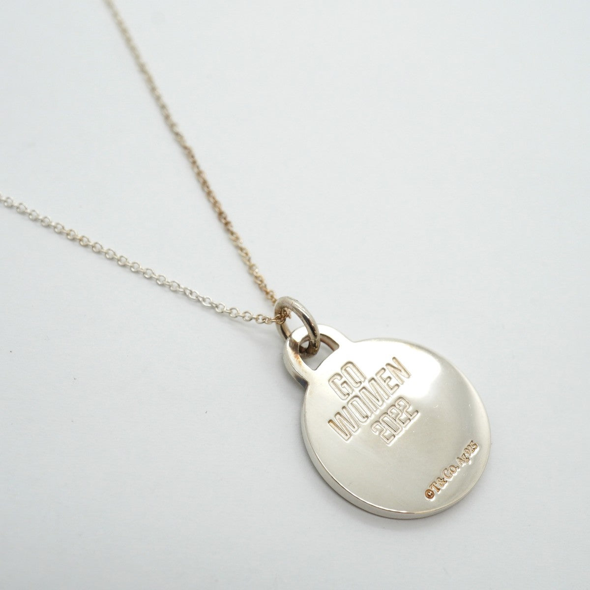 【6jgb0095-k】ティファニー ネックレス GO WOMEN シルバー925【中古】レディース