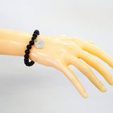 【6jgb0102-k】ティファニー ブレスレット リターントゥ/ハートタグ シルバー925 オニキス ブラック【中古】レディース