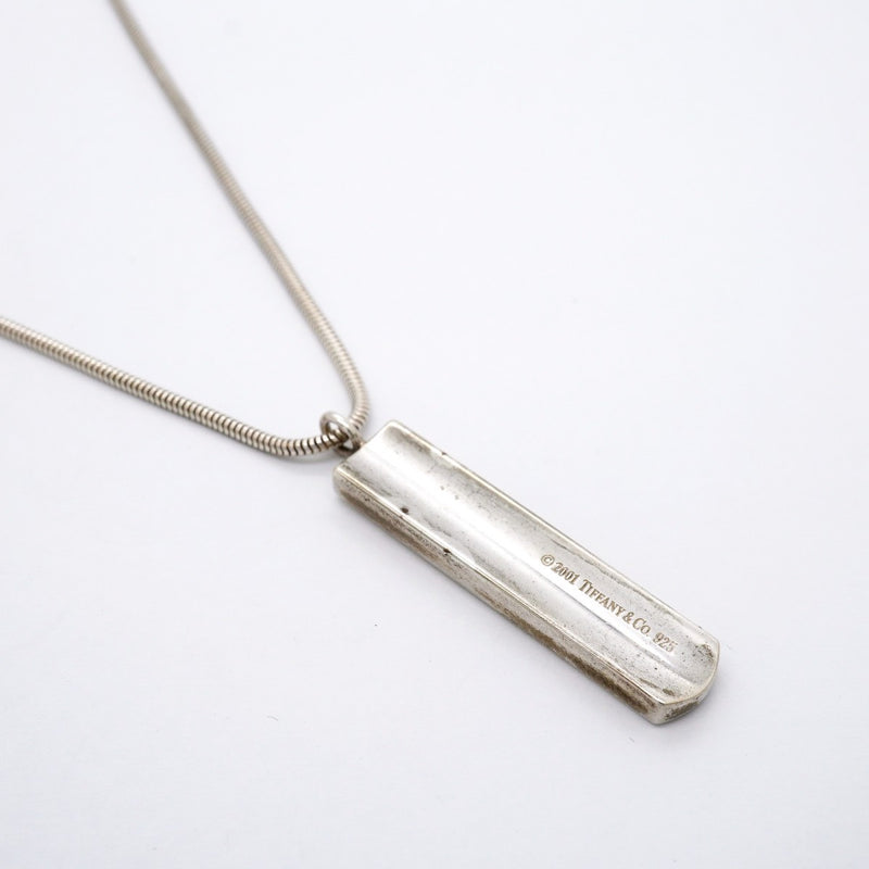 【6jgb0103-k】ティファニー ネックレス ナローバー シルバー925【中古】レディース