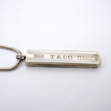 【6jgb0103-k】ティファニー ネックレス ナローバー シルバー925【中古】レディース