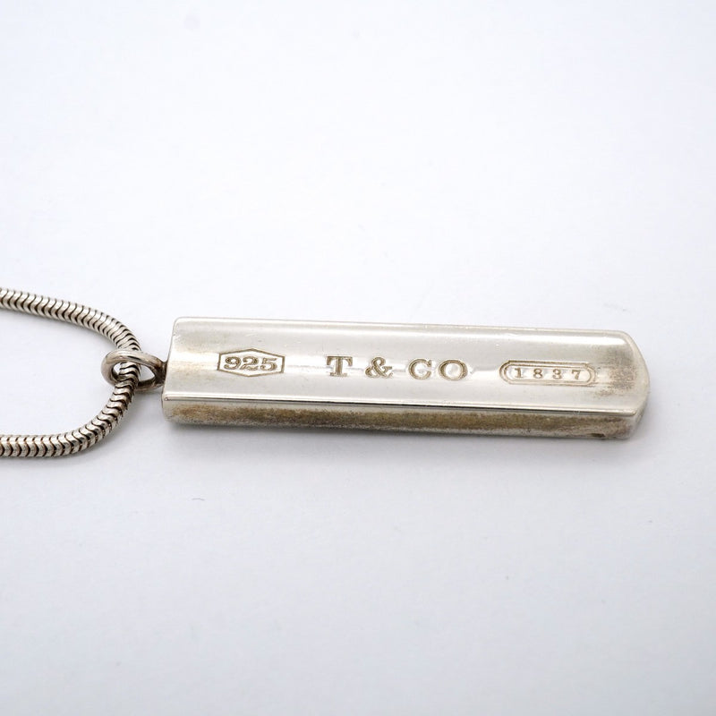 【6jgb0103-k】ティファニー ネックレス ナローバー シルバー925【中古】レディース