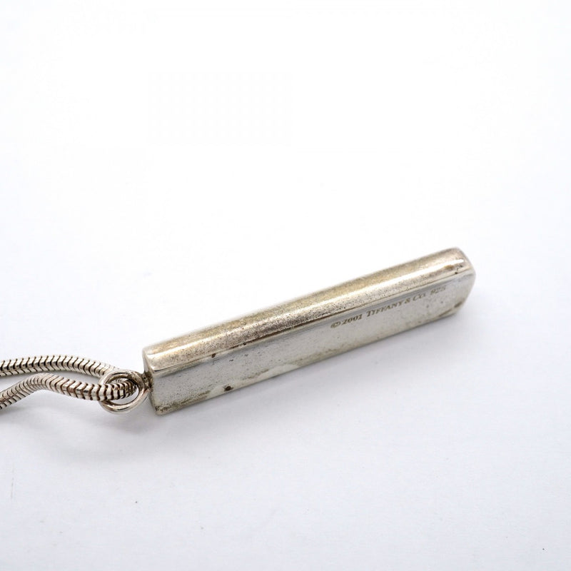 【6jgb0103-k】ティファニー ネックレス ナローバー シルバー925【中古】レディース