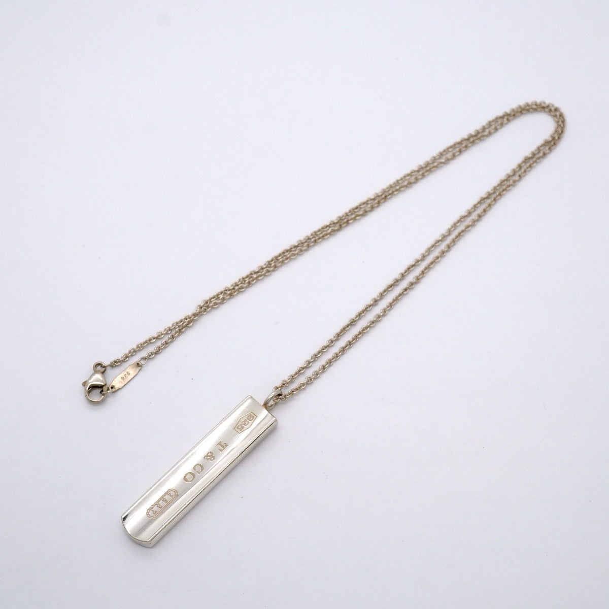 【6jgb0105-k】ティファニー ネックレス ナローバー シルバー925【中古】レディース