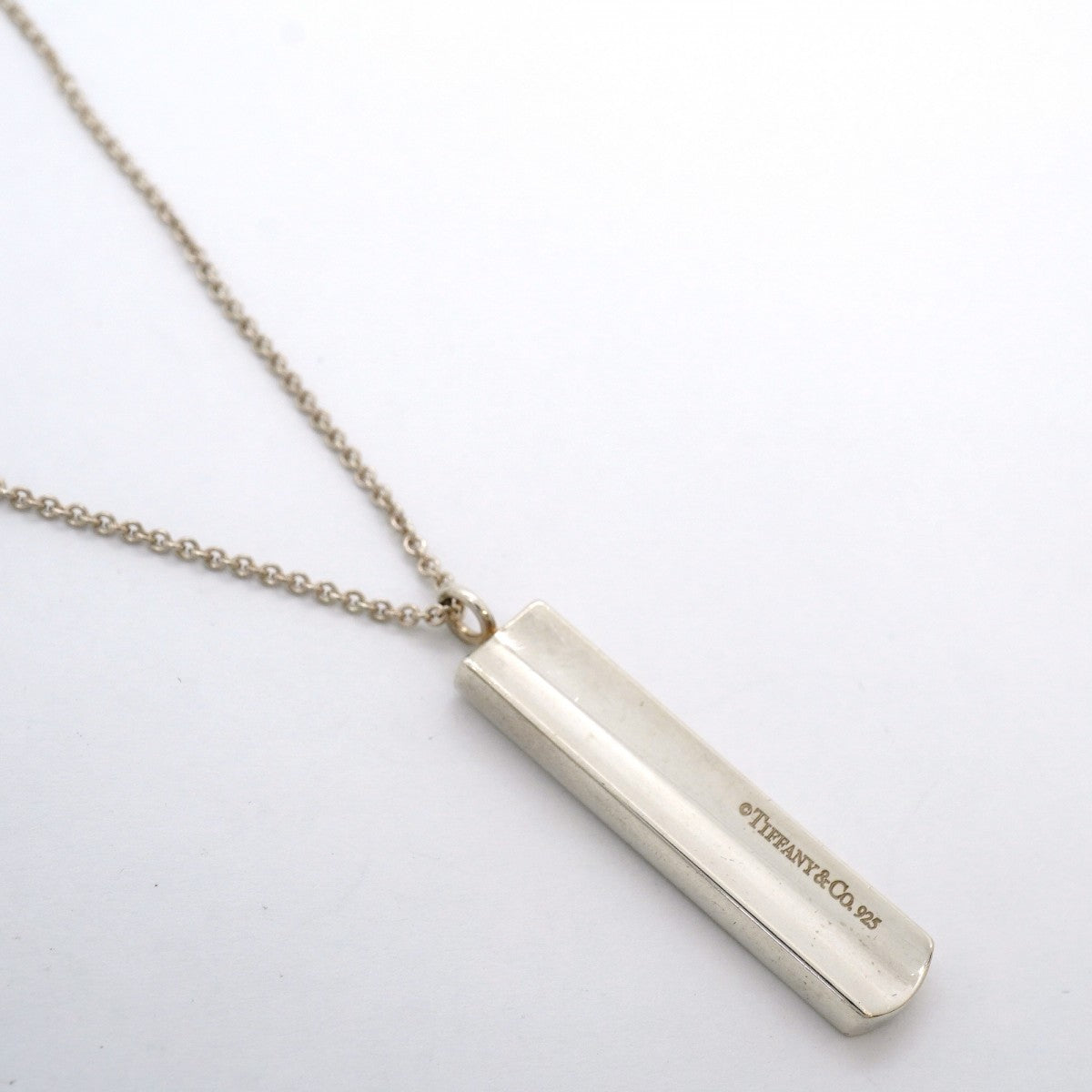 【6jgb0105-k】ティファニー ネックレス ナローバー シルバー925【中古】レディース