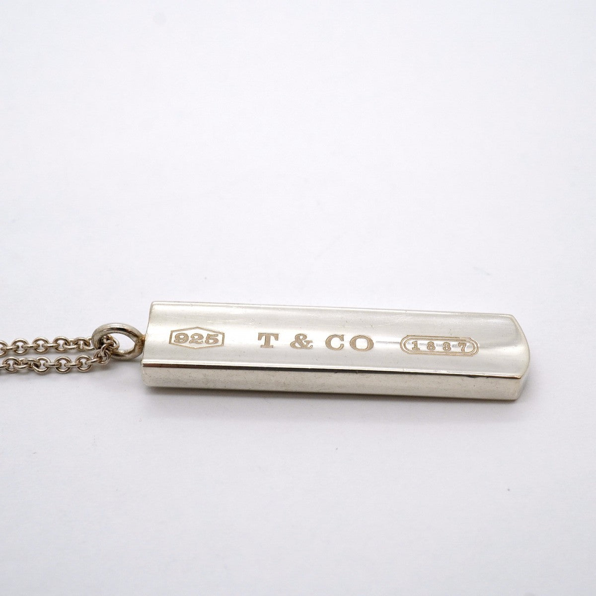 【6jgb0105-k】ティファニー ネックレス ナローバー シルバー925【中古】レディース