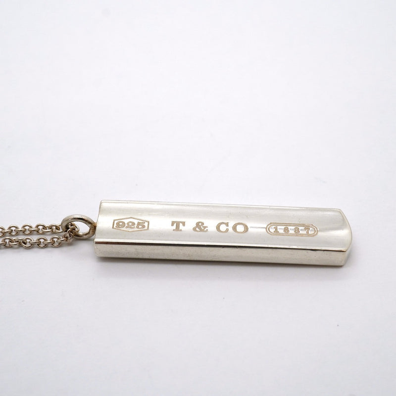【6jgb0105-k】ティファニー ネックレス ナローバー シルバー925【中古】レディース