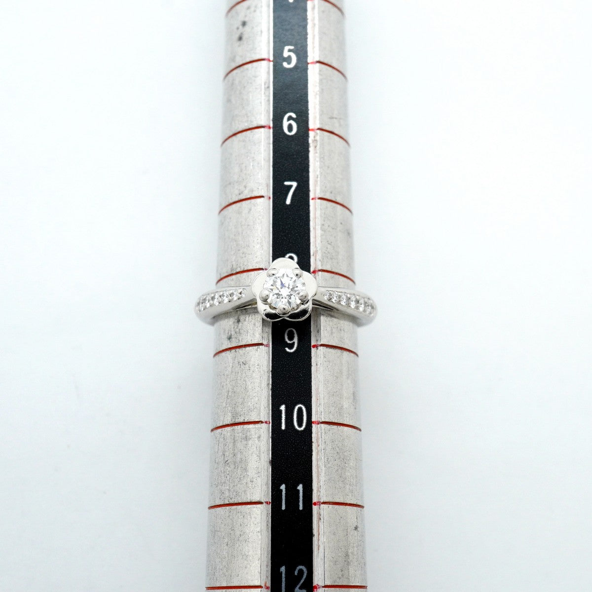 【6jgb0111】シャネル リング カメリア Pt950 プラチナ ダイヤモンド ＃49【中古】レディース