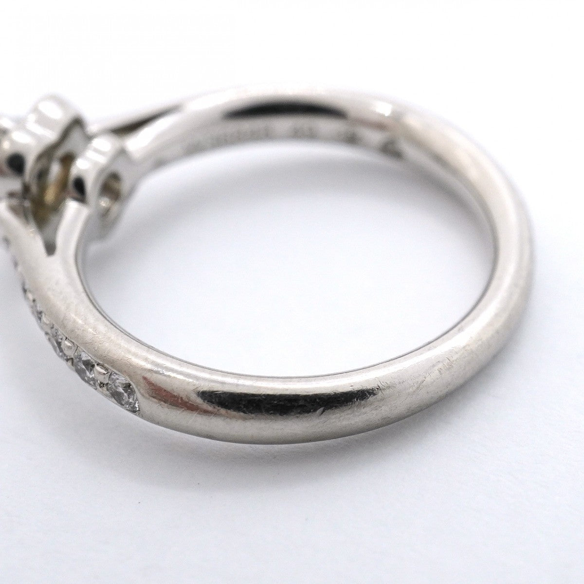 【6jgb0111】シャネル リング カメリア Pt950 プラチナ ダイヤモンド ＃49【中古】レディース