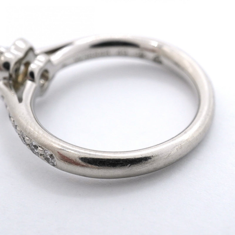 【6jgb0111】シャネル リング カメリア Pt950 プラチナ ダイヤモンド ＃49【中古】レディース