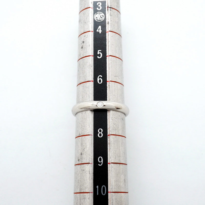 【6jgb0116】カルティエ リング クラシック 1PD Pt950 プラチナ ダイヤモンド ＃47【中古】レディース