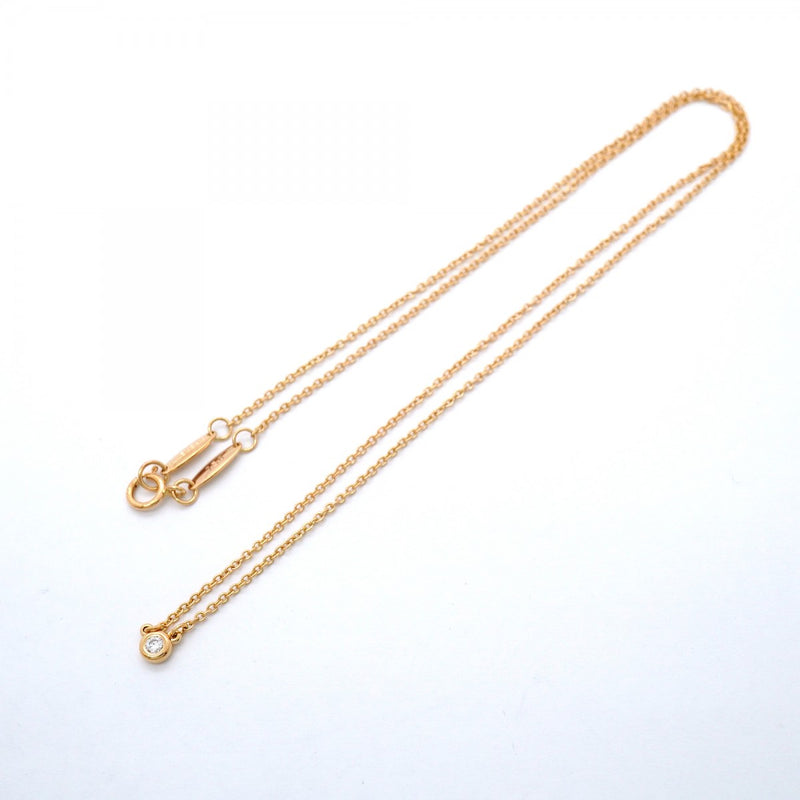 【6jgb0121】ティファニー ネックレス バイザヤード 1PD K18PG ピンクゴールド ダイヤモンド【中古】レディース