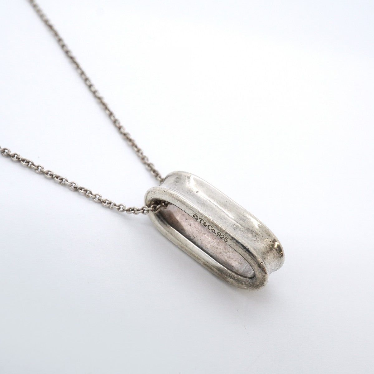 【6jgb0122】ティファニー ネックレス ナロー/ループ オーバル シルバー925【中古】レディース