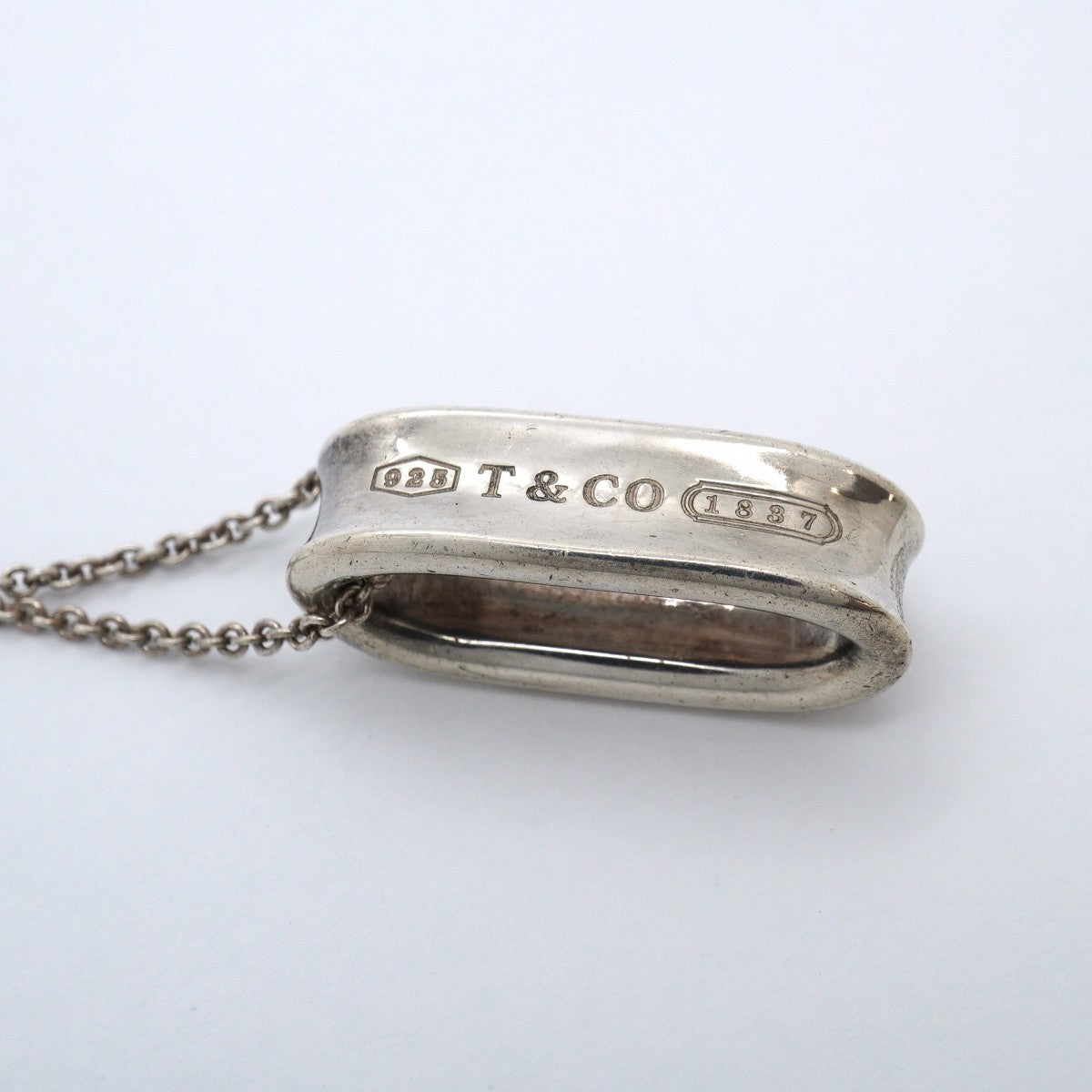 【6jgb0122】ティファニー ネックレス ナロー/ループ オーバル シルバー925【中古】レディース