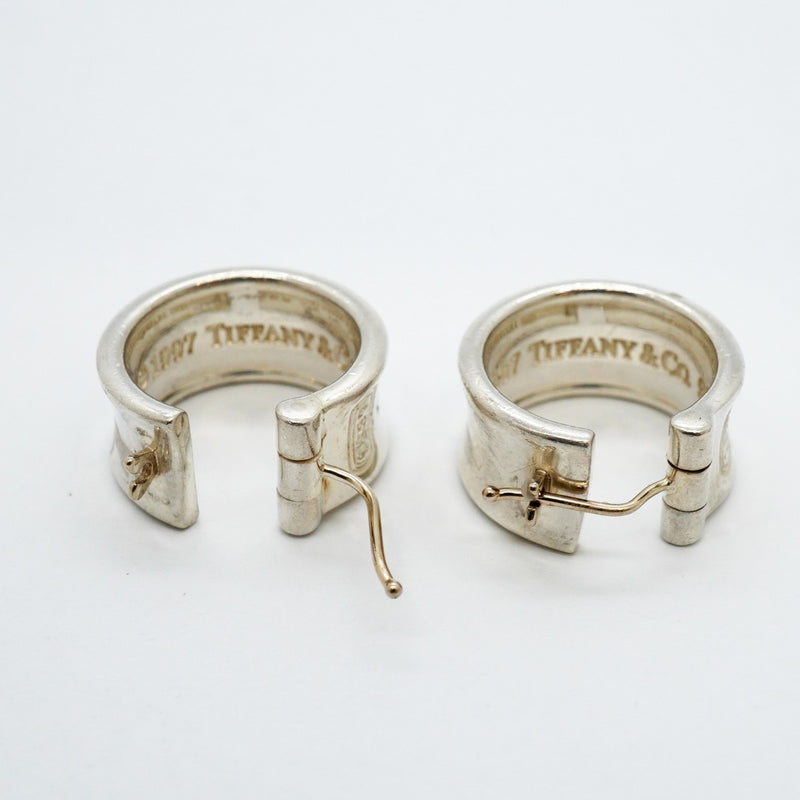【6jgb0131-k】ティファニー ピアス ナロー/フープ シルバー925【中古】メンズ レディース ユニセックス