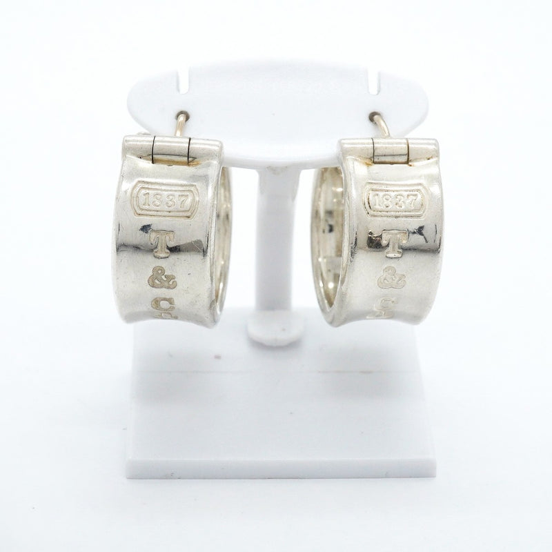 【6jgb0131-k】ティファニー ピアス ナロー/フープ シルバー925【中古】メンズ レディース ユニセックス