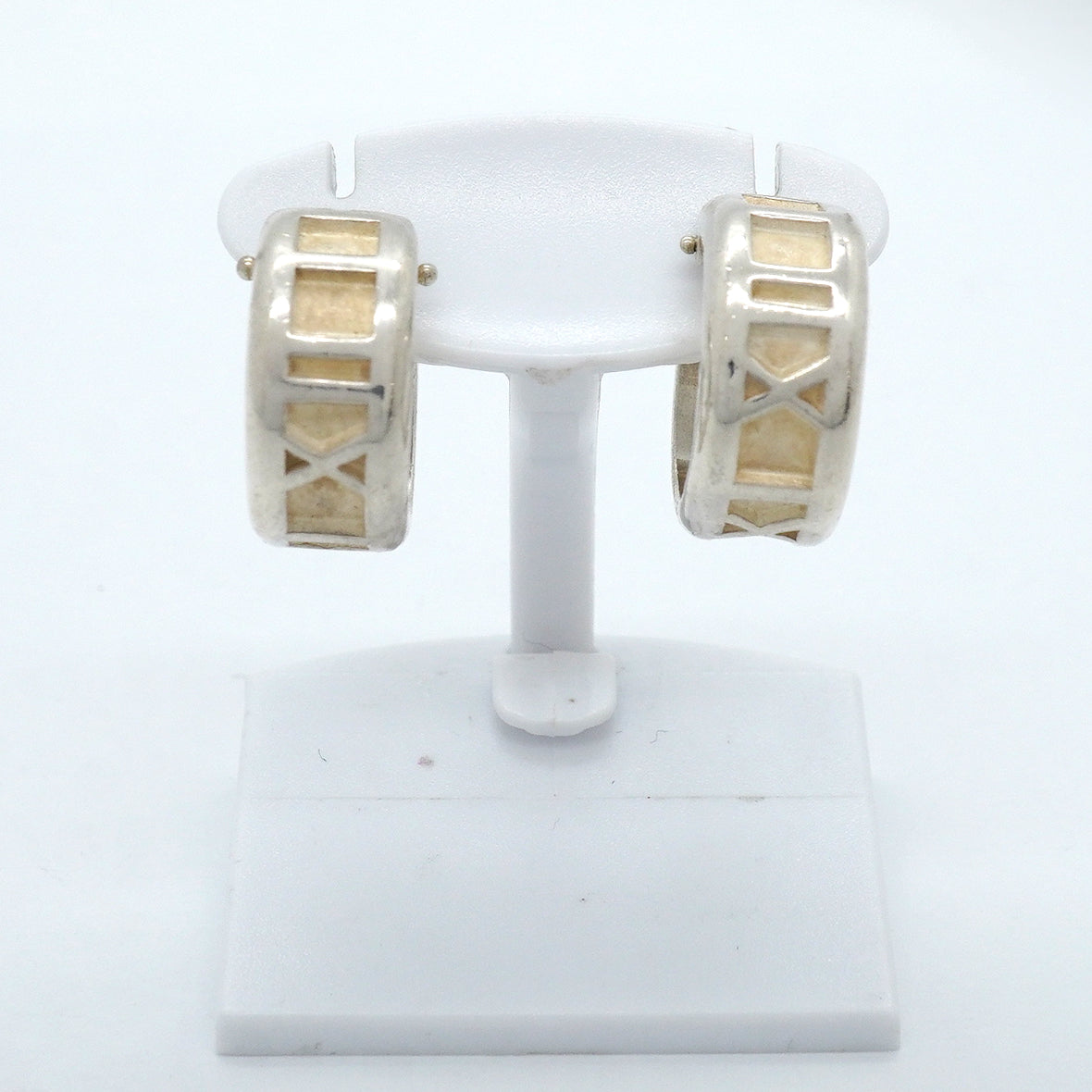 【6jgb0132-k】ティファニー ピアス アトラス フープ シルバー925【中古】レディース