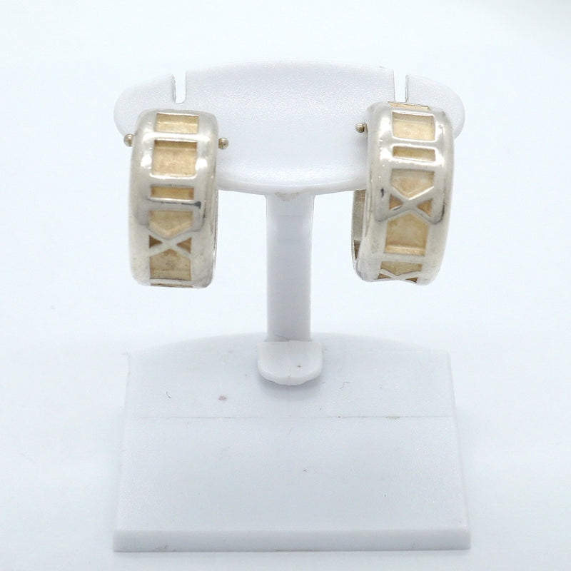 【6jgb0132-k】ティファニー ピアス アトラス フープ シルバー925【中古】レディース