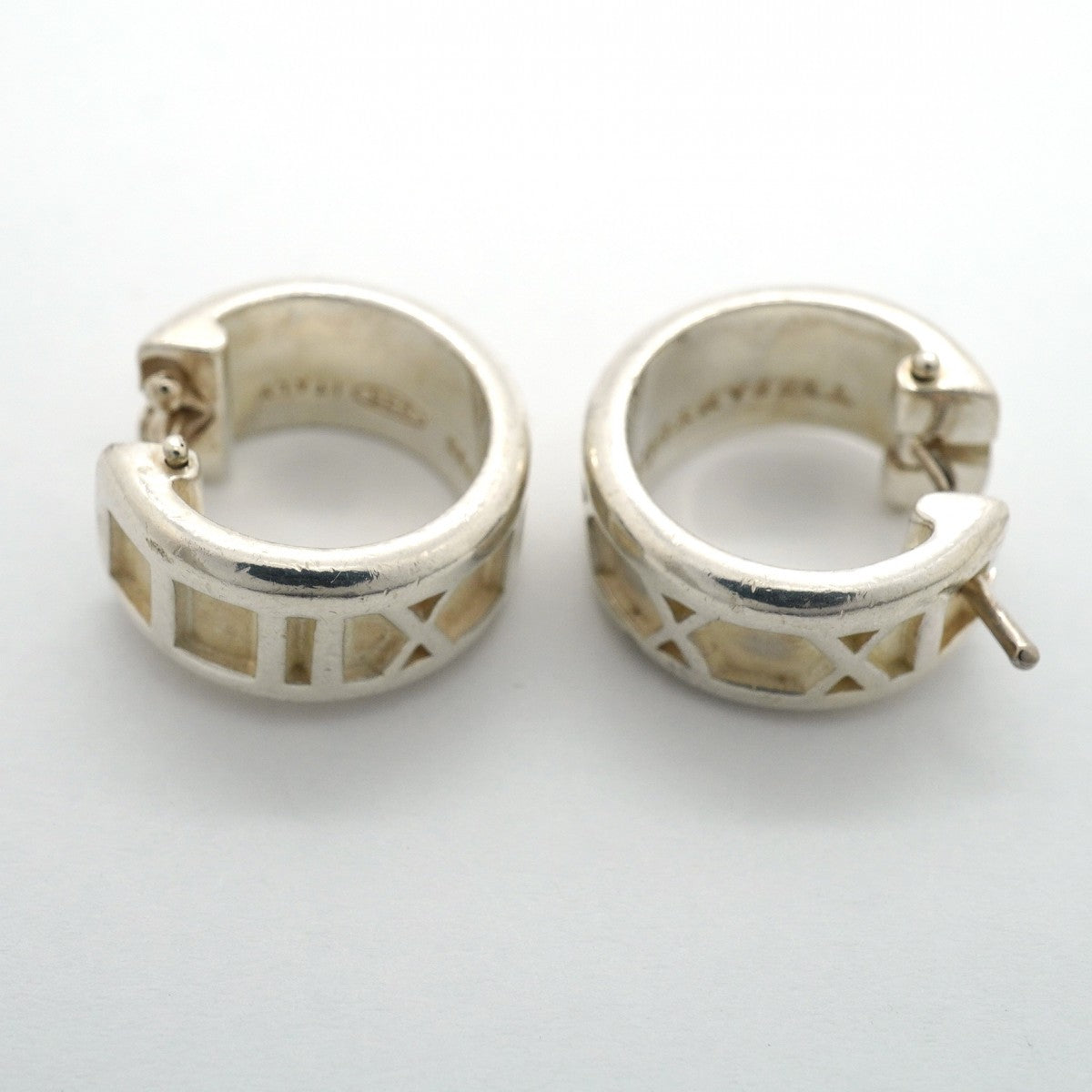 【6jgb0132-k】ティファニー ピアス アトラス フープ シルバー925【中古】レディース