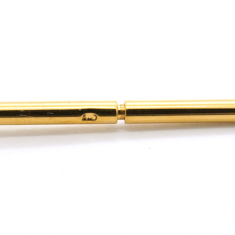 【6jgb0135-k】エルメス ネックレス カージュドアッシュ GPメッキ ゴールド ホワイト【中古】レディース