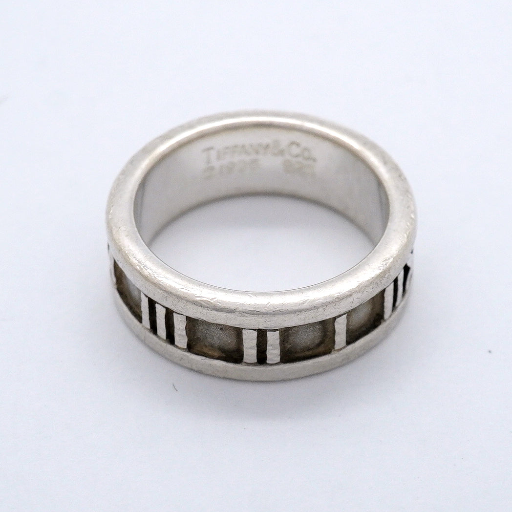 【6jgb0138-k】ティファニー リング アトラス シルバー925 8号【中古】レディース