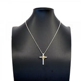 【6jgb0140-k】ティファニー ネックレス シグネチャークロス K18YG イエローゴールド シルバー925【中古】レディース